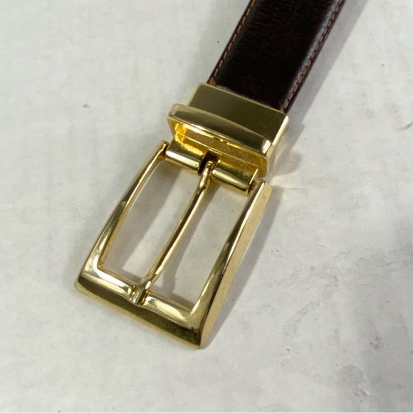 Reversible Genuine Leather Belt Dark Brown 40 - Picture 9 of 13